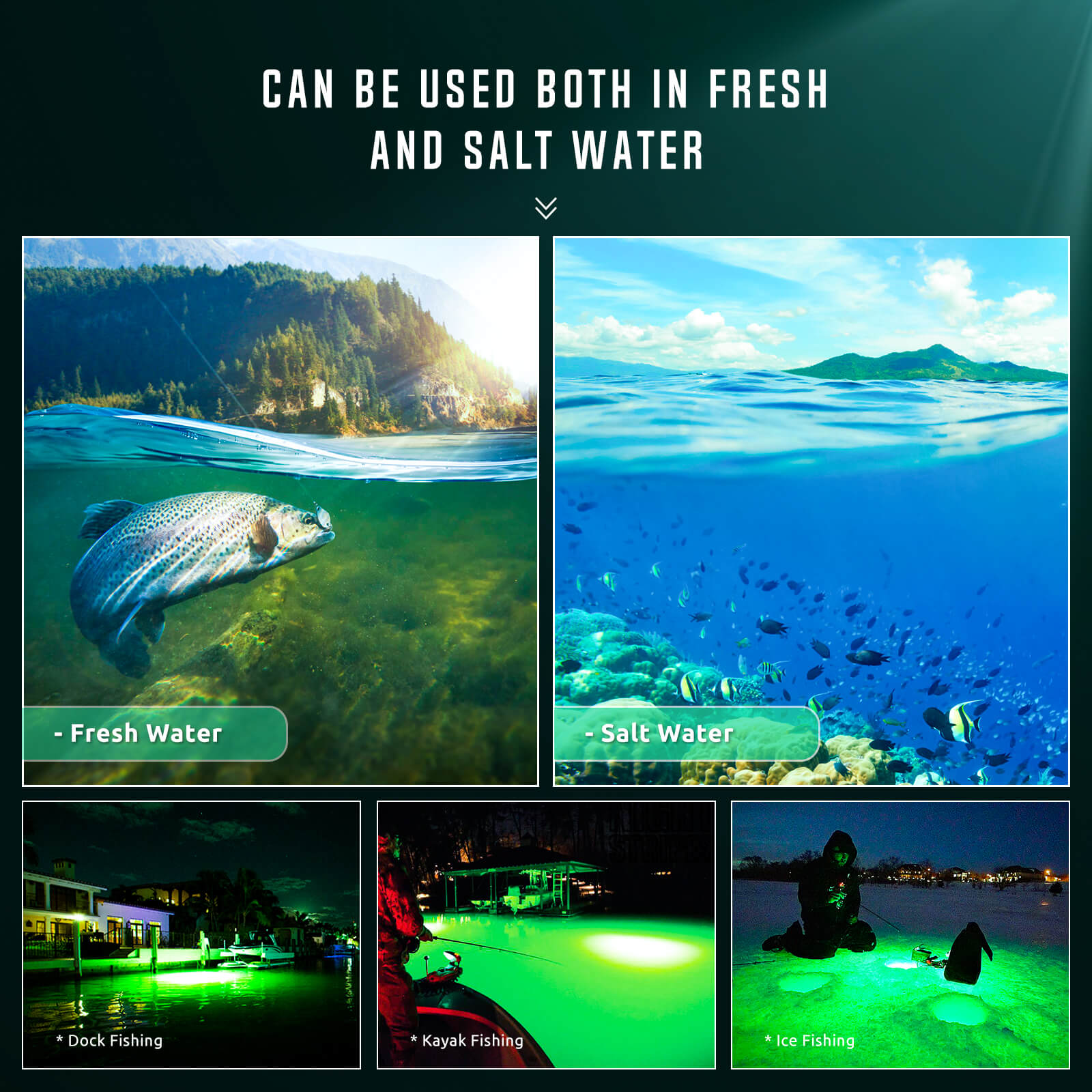 Hanchen LED Underwater Fishing Light Submersible Qatar