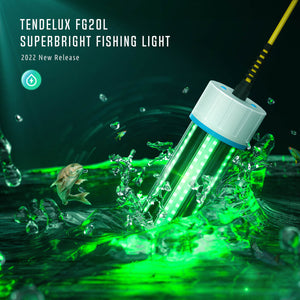 Tendelux FG20L 12V Underwater Fishing Light, Super Bright Green LED Submersible Light Attractant