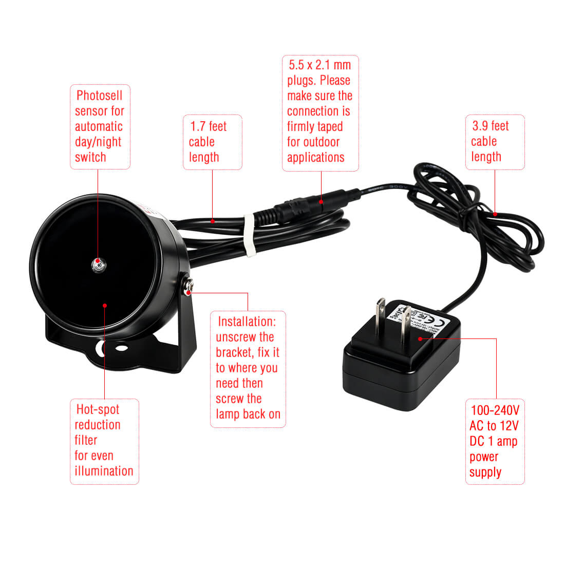 Tendelux AI4 IR Illuminator Details